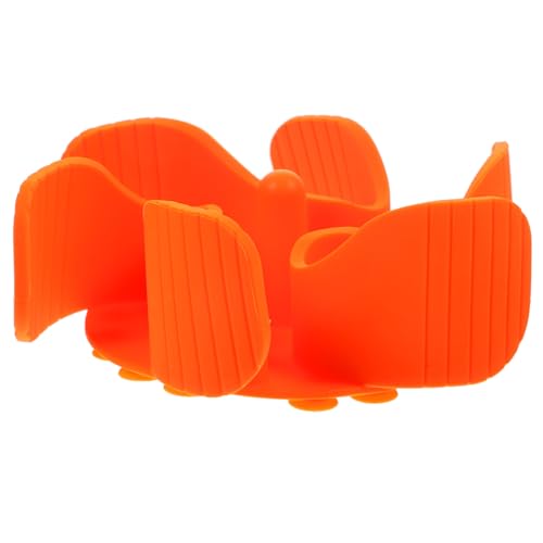 CLISPEED langsamer Zubringer pet Supplies hundekot Hundehaufen Haustier Langsame Fütterungsschüssel groß Slow Feeder Hundenäpfe Welpe Langsame Fressnapfeinsätze für Hunde Kieselgel Orange von CLISPEED