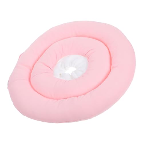 CLISPEED postoperativer Genesungskragen -Donut- Kegelhalsband für Welpe Weiches Kegelhalsband für kleine Hunde Aufblasbares Hundehalsband Hund Stoff Rosa von CLISPEED