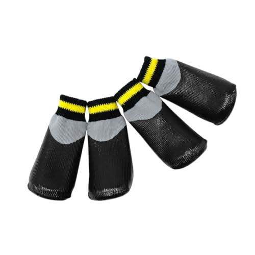 CLISPEED rutschfeste wasserdichte Hundeschuhe aus Gummi Winterstiefel Schützende Pfotensocken Teiliges für Kleine Hunde und Welpen Schwarze Pfotenschutzschuhe für Schnee und Regen CLISPEED rutschfeste wasserdichte Hundeschuhe aus Gummi Winterstiefel Schützende Pfotensocken Teiliges für Kleine Hunde und Welpen Schwarze Pfotenschutzschuhe für Schnee und Regen von CLISPEED