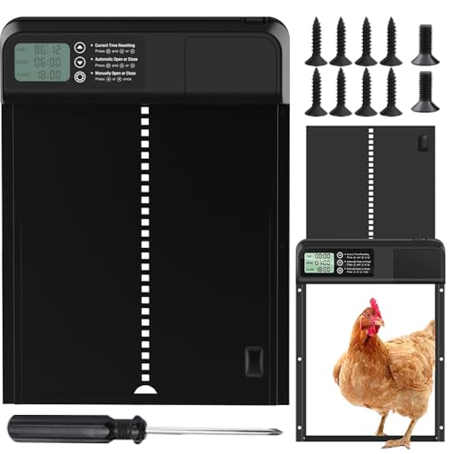 CLIUNT Automatische Hühnerklappe, Automatisch Hühnertür, Automatische Hühnerstalltür, Türöffner Hühnerstall, für Sichere Hühneraufzucht, Batteriebetrieben, 33 x 24 x 5.5 cm CLIUNT Automatische Hühnerklappe, Automatisch Hühnertür, Automatische Hühnerstalltür, Türöffner Hühnerstall, für Sichere Hühneraufzucht, Batteriebetrieben, 33 x 24 x 5.5 cm von CLIUNT