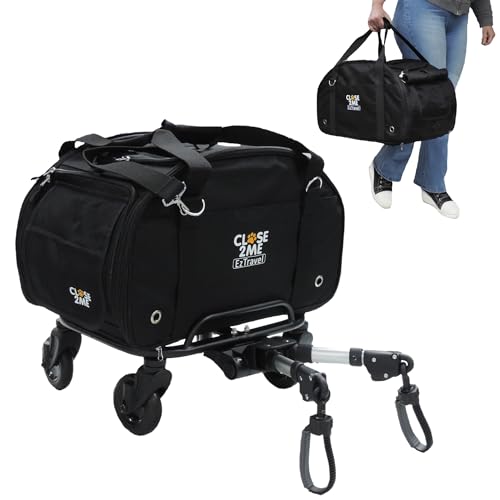 PetRider Basic Haustier Transporttasche mit Kinderwagenanhänger und Regenschutzbezug von CLOSE2ME