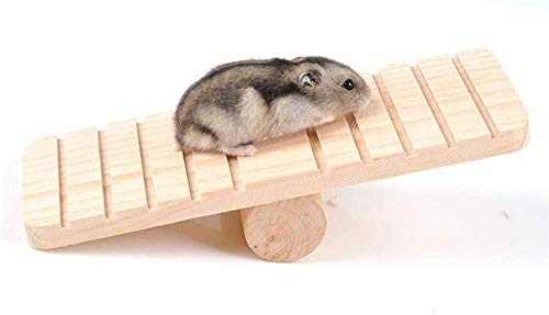 CLQ Hamster Wippe Säge Spielzeug Spielplatz Holz Teeterboard Für Rattenmaus Rennmaus Chinchillas Mäuse Holz Kleintier Haustier Kauen Spielzeug von CLQ