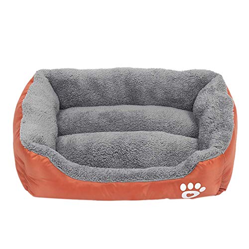 Plush Dog Bed Square Pet Kennel Nest Premium Anti-bite Non Slip Dirty-Proof Warm Dog Sleeping Bed for Large Medium Dog Cat von CLQ