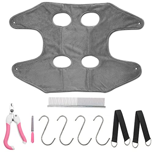 CLSSLVVBN Grooming Double Layer Hängematte S Form Hängegurte Nagelclip Trimmen Trocknen Rückhaltetasche Zubehör Heimtierbedarf, Grau, L CLSSLVVBN Grooming Double Layer Hängematte S Form Hängegurte Nagelclip Trimmen Trocknen Rückhaltetasche Zubehör Heimtierbedarf, Grau, L von CLSSLVVBN