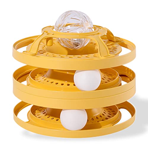 CLSSLVVBN Pets Turntable Toys mit beweglichen Bällen Intelligenz Running Tower Trainer Haushaltsraum Interactive Activity Exerciser Geschenke, Gelb CLSSLVVBN Pets Turntable Toys mit beweglichen Bällen Intelligenz Running Tower Trainer Haushaltsraum Interactive Activity Exerciser Geschenke, Gelb von CLSSLVVBN