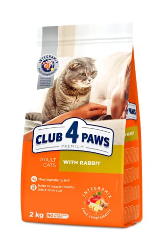 CLUB 4 PAWS Premium. Trockenfutter für ausgewachsene Katzen - Kaninchen, 2 kg von CLUB 4 PAWS