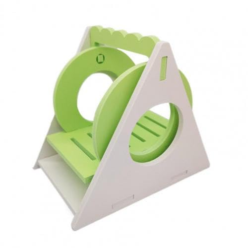 Hamsterkäfig Hamster-Übungsspielzeug, glatter Schnitt, feine Verarbeitung, kompaktes mehrfarbiges Schaukel-Hamsterkäfig-Zubehör Hamsterunterkunft (Color : Groen) von CLoxks