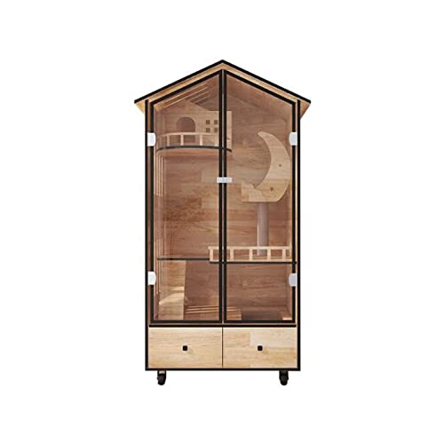 Katzenkäfig Katzenvilla Haus Katzenschrank Katzenhaus Doppelschicht super großer Freiraum geeignet for Wohnzimmer, Büro Katzenhaus (Size : 02) von CLoxks