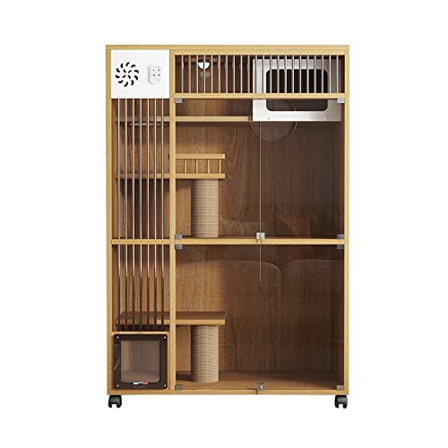 Katzenkäfig Katzenvilla Katzenkäfig Zuhause Indoor-Katzenhaus übergroßer freier Raum Katzenschrank Katzenhaus Katze Katzenstreu Katzenhaus (Color : 01) von CLoxks