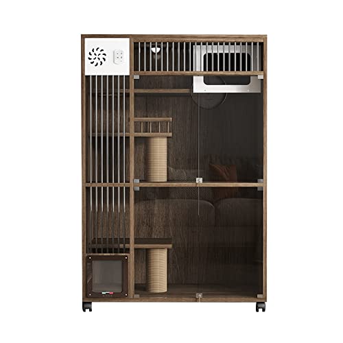 Katzenkäfig Katzenvilla Katzenkäfig Zuhause Indoor-Katzenhaus übergroßer freier Raum Katzenschrank Katzenhaus Katze Katzenstreu Katzenhaus (Color : 02) von CLoxks