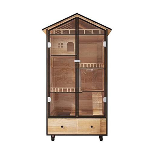 Katzenkäfig Katzenvilla Zuhause Katzenschrank Katzenhaus Zuchtkäfig Doppellagiger Katzenkäfig Übergroßes Katzenhaus Katzenstreu Katzenhaus (Size : 02) von CLoxks