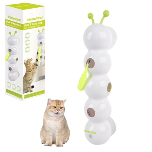 CMANLNYK Intelligentes sensorisches Wurm-Katzenspielzeug - Lichtausgelöste Auto-Katzen-Teasing, kratzfestes ABS-Material, rutschfester Saugnapf, löst Jagdinstinkte aus, lustiges interaktives CMANLNYK Intelligentes sensorisches Wurm-Katzenspielzeug - Lichtausgelöste Auto-Katzen-Teasing, kratzfestes ABS-Material, rutschfester Saugnapf, löst Jagdinstinkte aus, lustiges interaktives von CMANLNYK