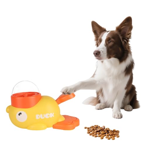 Entenform Haustier Slow Feeder Spielzeug - Hund Katze Leckerli Spender Puzzle Spielzeug gegen Langeweile Lustiges interaktives Hundespielzeug Welpen Slow Feeder Haustier Interaktives Spielzeug von CMANLNYK