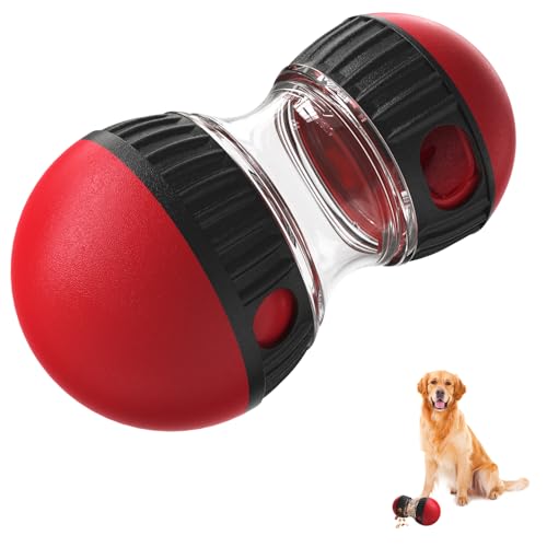 Interaktiver Leckerli-Spender für Hunde – langsames Fütter-Puzzle, Leckerli-Ball, Gehirnstimulationsspielzeug, Hunde-Weihnachtsbereicherung, Langeweile, Spielzeug für Welpen, kleine, mittelgroße und von CMANLNYK