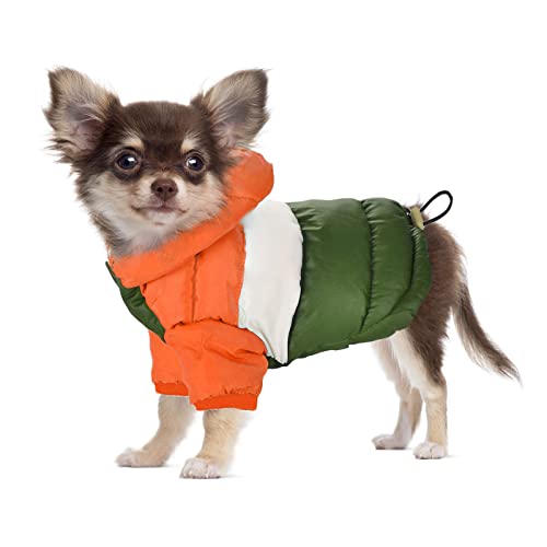 CMREAEC Hundeweste, Wintermantel für kleine Hunde, Jungen und Mädchen, Daunenjacken, Welpen-Kapuzenpullover, Sweatshirt, Hunde-Kapuzenmantel, Winterkleidung, Haustier-Kapuzenmantel, Bekleidung für von CMREAEC