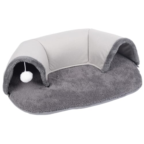 1pc Cat Tunnelbett U-förmige weiche Katzen-Tunnel-Speicherschaum Nicht-Schlupf-Tunnel-Katzen Teppich mit abnehmbarem Waschwert 29.5x20.9x8.3in Katzen-Katze Hideaway von CNAFGBGG