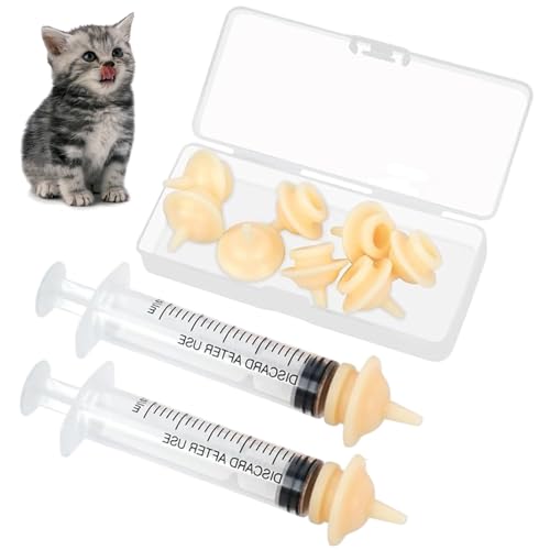 CNAFGBGG 10pcs Kitten Pecifier und 2pcs 5ml Fütterungsspritze, Wiederverwendbare Neugeborenen -Kätzchenversorgungen mit 1 -pc -Speicherbox. CNAFGBGG 10pcs Kitten Pecifier und 2pcs 5ml Fütterungsspritze, Wiederverwendbare Neugeborenen -Kätzchenversorgungen mit 1 -pc -Speicherbox. von CNAFGBGG
