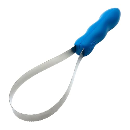 CNAFGBGG 1pc Horse Deshedding-Werkzeug, Edelstahl Dual Sawtooth Horse Shedding Tool mit Plastikgriff, Schale für Lange und Kurze Haare Schafhunde verschüttet von CNAFGBGG