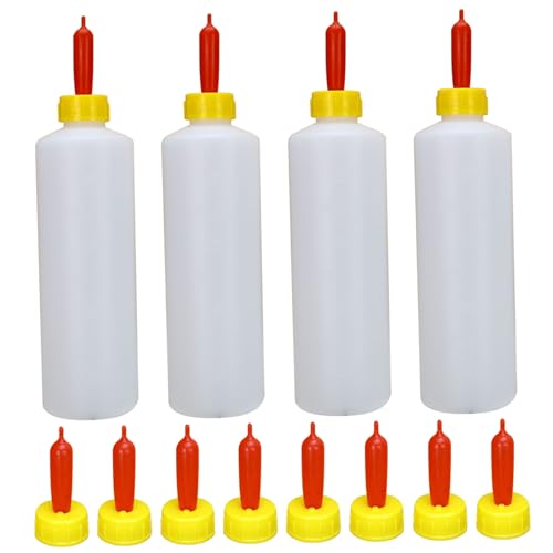 CNAFGBGG 4pcs Ziegenflaschen mit 12 pcs Ziegennippeln, 14oz/400 ml Plastiklammflasche, Ziegennippel zum Füttern von Babyziegen wiederverwendbar CNAFGBGG 4pcs Ziegenflaschen mit 12 pcs Ziegennippeln, 14oz/400 ml Plastiklammflasche, Ziegennippel zum Füttern von Babyziegen wiederverwendbar von CNAFGBGG