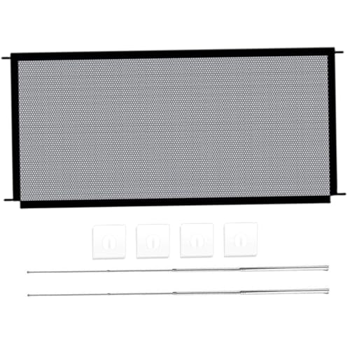 CNAFGBGG Sicherheitsgate -Netz, 43 x 28 Zoll Oxford -Stofftore für Baby, Hundestreppe mit Edelstahl -Teleskopstange und klebrigen Haken.. von CNAFGBGG