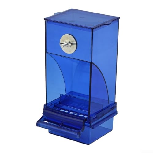 Automatischer Vogelfutterspender mit ausziehbarer Schublade für Wellensittiche und andere kleine Vögel (blau) von CNANRNANC