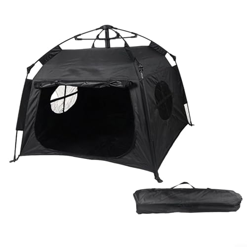 CNANRNANC Tragbares Haustier-Campingzelt, automatischer Outdoor-Unterschlupf mit Belüftungsdesign für Hunde und Katzen, 109 x 109 x 94 cm, Schwarz CNANRNANC Tragbares Haustier-Campingzelt, automatischer Outdoor-Unterschlupf mit Belüftungsdesign für Hunde und Katzen, 109 x 109 x 94 cm, Schwarz von CNANRNANC