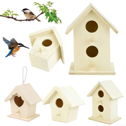 DOX Nest Haus Vogelhaus Vogelhaus Holz Vogelhaus für Garten, Mehrere Arten zur Auswahl (A) von CNANRNANC