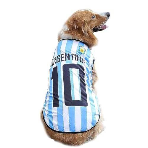 Sudadera Dolce e morbida per cani, Maglione per cani Con l'emblema di UNA Squadra di Calcio, Maglietta per animali domestici - Wedding House (2XL 5.5-7.5kg,Portugal Team No7) von CNN