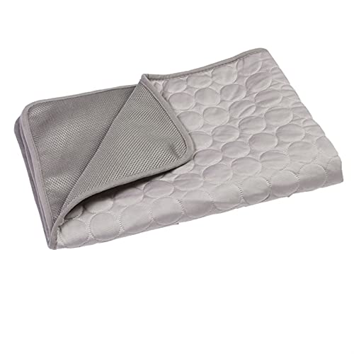 Kühlmatte für Haustiere Hundekühlmatte Cool Pad Matte for Hunde Katze atmungsaktive Decke Katzen Eisbads Waschbare Sommersofa Haustierbett Haustier Matte (Color : Grey, Size : S 50x40 cm) von CNRTSO