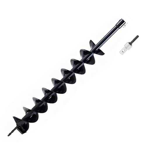 CNSTZX Erdbohrer Durchmesser 100mm Länge 800mm Stahl Gartenbohrer mit Sicherungsbolzen & Adapter Erdbohrer SDS Gartenspiralbohrer Pfahlbohrer Brunnenbohrer Aushubarbeiten Bodenbohrer Schwarz CNSTZX Erdbohrer Durchmesser 100mm Länge 800mm Stahl Gartenbohrer mit Sicherungsbolzen & Adapter Erdbohrer SDS Gartenspiralbohrer Pfahlbohrer Brunnenbohrer Aushubarbeiten Bodenbohrer Schwarz von CNSTZX