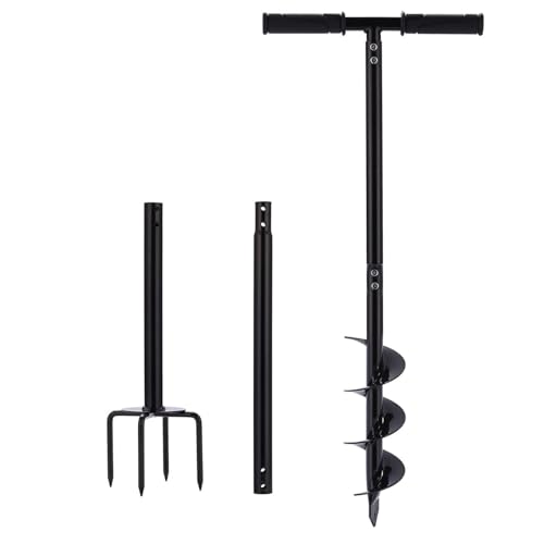 CNSTZX Handerdbohrer 3 in 1 Erdlochbohrer, Rasenlüfter, Gartenkralle 110cm für Blumenzwiebeln, Blumen, Setzlinge, Zaunpfostenbohrer für Bäume, Briefkasten, Tiefkultivierung Vertikutierer, Erdbohrer CNSTZX Handerdbohrer 3 in 1 Erdlochbohrer, Rasenlüfter, Gartenkralle 110cm für Blumenzwiebeln, Blumen, Setzlinge, Zaunpfostenbohrer für Bäume, Briefkasten, Tiefkultivierung Vertikutierer, Erdbohrer von CNSTZX