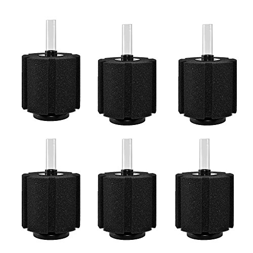 CNZ XY-380 Bio-Schwammfilter, 11,4 x 20,3 cm, für Aquarien, 6 Stück von CNZ