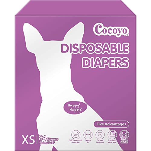 COCOYO Einweg-Hundewindeln, Größe XS, 84 Stück, super saugfähig, atmungsaktiv, Nassanzeiger COCOYO Einweg-Hundewindeln, Größe XS, 84 Stück, super saugfähig, atmungsaktiv, Nassanzeiger von COCOYO