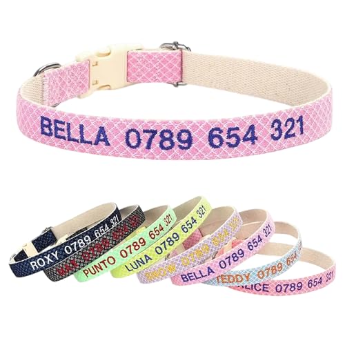 Personalisiertes Hundehalsband mit Stickerei – Individueller Name & Telefonnummer – Reflektierendes Tactical-Halsband für mittelgroße Hunde – Robustes Doppelschicht-Gewebe von CODOMOR