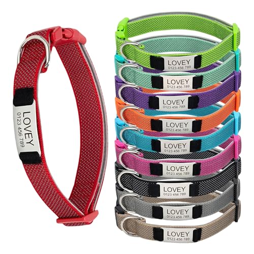 Personalisiertes reflektierendes Hundehalsband – Atmungsaktives Air-Mesh Tactical-Halsband mit Name & Telefonnummer – Verstellbar für mittelgroße & große Hunde – Weiches Military-Design für Hunde von CODOMOR