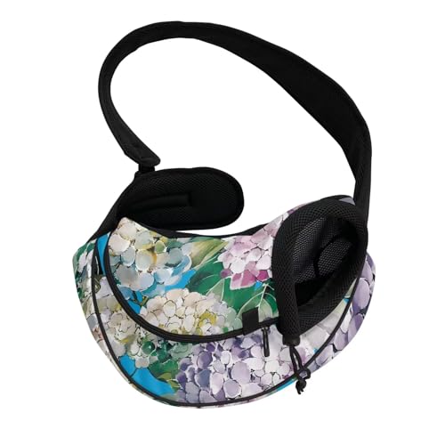 COEQINE Freihändige Katzen-Schlinge mit üppiger Hortensienblüte, vorne gerichtet, für Gartenparty, sichere Clips, kleine Katzen, Hochzeitsgast von COEQINE
