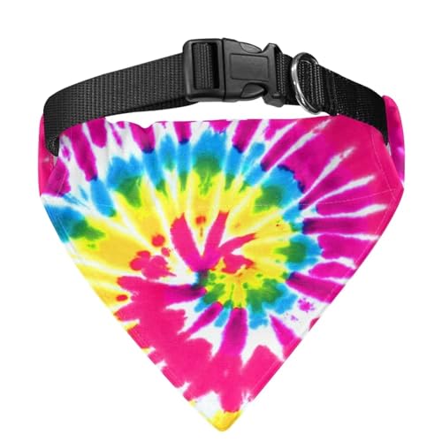 COEQINE Halstuch für Hunde, Regenbogen-Batikmuster, für Geburtstag, niedlicher großer Hund, Lughtweight Herbst-Hundehalstuch für süße Welpen, Größe M COEQINE Halstuch für Hunde, Regenbogen-Batikmuster, für Geburtstag, niedlicher großer Hund, Lughtweight Herbst-Hundehalstuch für süße Welpen, Größe M von COEQINE