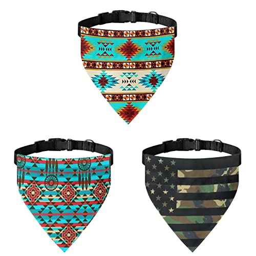 COEQINE Halstücher im Western-Stil, für Geburtstag, Mädchen, Jungen, Hunde, leicht, Tribal-US-Flagge, Druck, Hunde-Schal für Sport COEQINE Halstücher im Western-Stil, für Geburtstag, Mädchen, Jungen, Hunde, leicht, Tribal-US-Flagge, Druck, Hunde-Schal für Sport von COEQINE