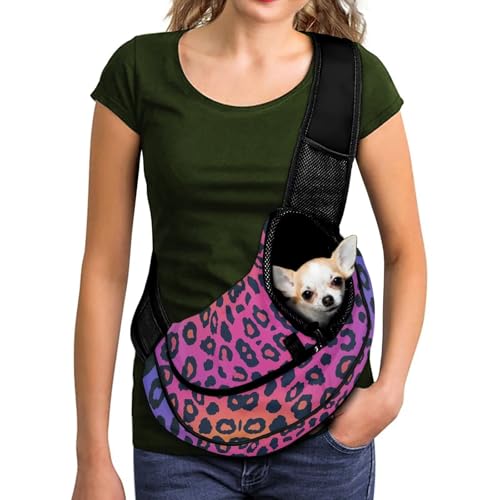 COEQINE Hundetragerucksäcke für kleine Hunde und Katzen, Neon-Leopardenmuster, Regenbogen-Druck, kleine Hunde, Haustiere, Umhängetasche, atmungsaktiv, Netztasche, Outdoor, Spaziergänge, Reisen COEQINE Hundetragerucksäcke für kleine Hunde und Katzen, Neon-Leopardenmuster, Regenbogen-Druck, kleine Hunde, Haustiere, Umhängetasche, atmungsaktiv, Netztasche, Outdoor, Spaziergänge, Reisen von COEQINE