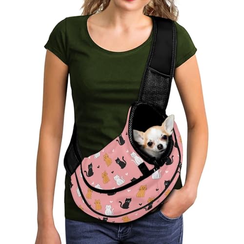 COEQINE Hundetragetasche, 4,5–6,8 kg, für kleine Welpen, Haustiere, Katzen, atmungsaktiv, rosa, Tragetasche, Geldbörse, Tasche, Kordelzug, Hundepapoose für den Außenbereich COEQINE Hundetragetasche, 4,5–6,8 kg, für kleine Welpen, Haustiere, Katzen, atmungsaktiv, rosa, Tragetasche, Geldbörse, Tasche, Kordelzug, Hundepapoose für den Außenbereich von COEQINE