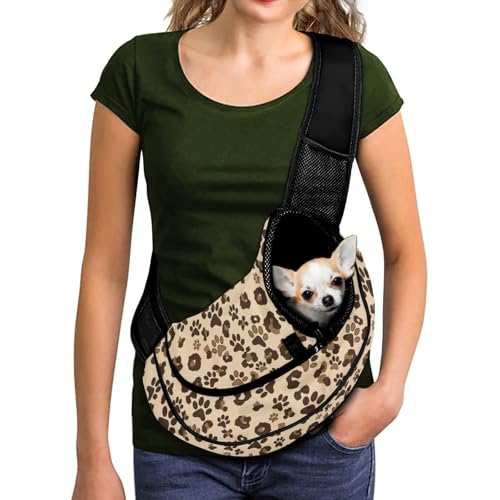 COEQINE Hundetragetasche, 6,8–9 kg, Bohoo-Blumenpfotenabdruck, leicht, freihändig, verstellbarer Schultergurt, Reise-Spazierengehen, Geldbörse, Umhängetasche für kleine Haustiere, Spaziergänge und COEQINE Hundetragetasche, 6,8–9 kg, Bohoo-Blumenpfotenabdruck, leicht, freihändig, verstellbarer Schultergurt, Reise-Spazierengehen, Geldbörse, Umhängetasche für kleine Haustiere, Spaziergänge und von COEQINE
