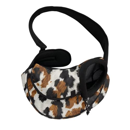 COEQINE Hundetragetasche, Rucksäcke für kleine Hunde, Katzen, Haustier, Leopardenmuster, Frost, Vorderansicht, Welpen, Schlinge, Netztasche, kleine Katzen, Winter, Sommer, atmungsaktiv von COEQINE