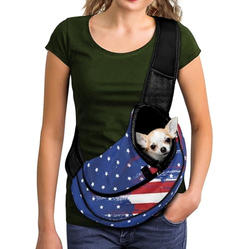 COEQINE Hundetragetasche für kleine Hunde, 4. Juli-Thema, leicht, Umhängetasche, atmungsaktiv, Reisetasche COEQINE Hundetragetasche für kleine Hunde, 4. Juli-Thema, leicht, Umhängetasche, atmungsaktiv, Reisetasche von COEQINE