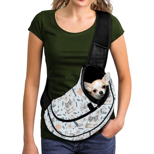 COEQINE Hundetragetasche für kleine Hunde, Umhängetasche für Frauen, Spaziergänge mit Haustier-Geldbörse, verstellbarer Riemen, freihändig, atmungsaktiv, vorne gerichtet, Welpen, Tragetasche für COEQINE Hundetragetasche für kleine Hunde, Umhängetasche für Frauen, Spaziergänge mit Haustier-Geldbörse, verstellbarer Riemen, freihändig, atmungsaktiv, vorne gerichtet, Welpen, Tragetasche für von COEQINE