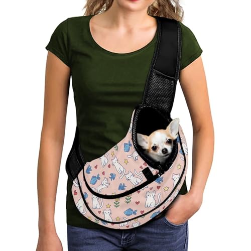 COEQINE Hundetragetasche für kleine Rassen, Haustier-Umhängetasche, atmungsaktiv, Netz-Geldbörse, für Outdoor-Reisen, freihändig, verstellbarer Gurt mit gepolstertem Schulterkomfort COEQINE Hundetragetasche für kleine Rassen, Haustier-Umhängetasche, atmungsaktiv, Netz-Geldbörse, für Outdoor-Reisen, freihändig, verstellbarer Gurt mit gepolstertem Schulterkomfort von COEQINE