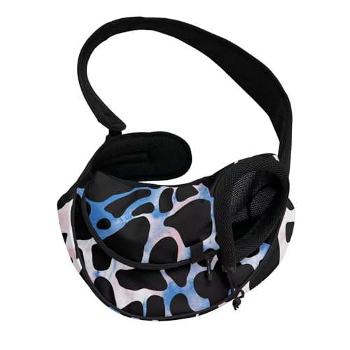 COEQINE Hundetragetasche für kleine Welpen, freihändig, Marineblau, Camouflage, Kuhversteck, vorne gerichtet, Katzentragerucksack, taktisches Design, kleine Katzen, Outdoor-Trektur von COEQINE
