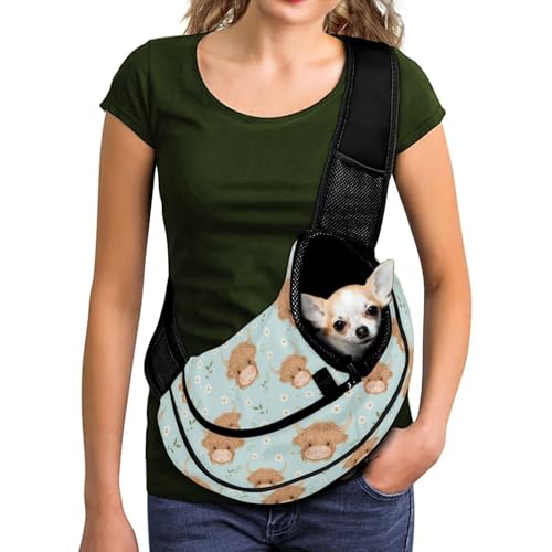 COEQINE Hundetragetasche für mittelgroße Hunde, Haustier-Tragetasche, Umhängetasche, für kleine Katzen, atmungsaktives Netzgewebe, für Pendler, freihändig, verstellbarer Riemen COEQINE Hundetragetasche für mittelgroße Hunde, Haustier-Tragetasche, Umhängetasche, für kleine Katzen, atmungsaktives Netzgewebe, für Pendler, freihändig, verstellbarer Riemen von COEQINE