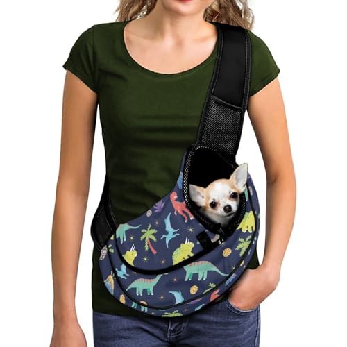 COEQINE Hundetragetuch für kleine Hunde, atmungsaktiv, nach vorne gerichtet, Motiv: Hawaii Dino-Druck, Haustiertasche, keine Angst COEQINE Hundetragetuch für kleine Hunde, atmungsaktiv, nach vorne gerichtet, Motiv: Hawaii Dino-Druck, Haustiertasche, keine Angst von COEQINE