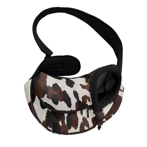 COEQINE Hundetragetuch für kleine Hunde und Katzen, freihändig, Braun, Wüste, Camouflage, Dünen, Vorderansicht Netztasche, Wandern unerlässlich von COEQINE