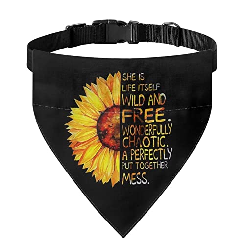 COEQINE Kleine Hundehöhle für den Sommer, Sonnenblumen-Druck, Halsband, Schal mit Haken, rutschfest für Spaziergänge und Sport COEQINE Kleine Hundehöhle für den Sommer, Sonnenblumen-Druck, Halsband, Schal mit Haken, rutschfest für Spaziergänge und Sport von COEQINE